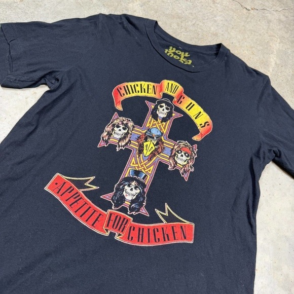 Chicken And Guns Portland Oregon Cartopia Food Carts Shirt Bishops T Adult M - Picture 7 of 7